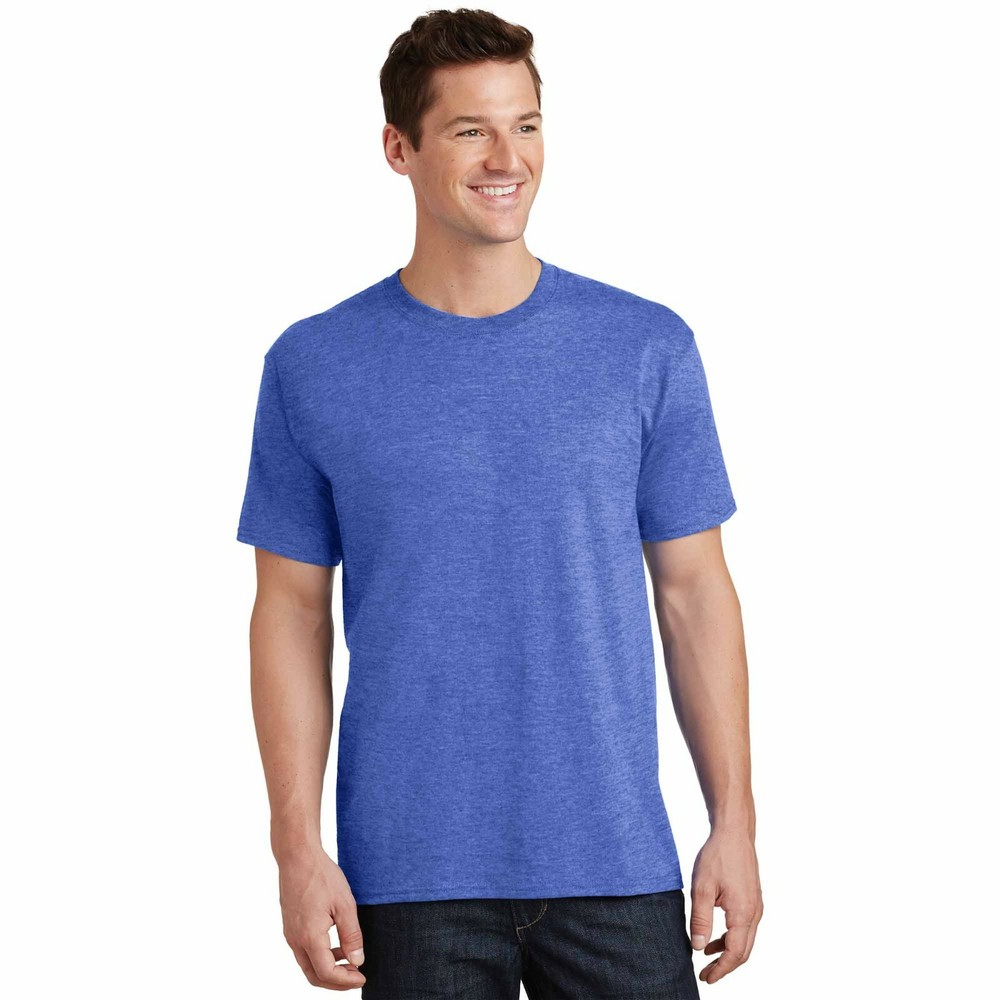 Starter Training Fit Performance Tee Heather Royal Dri-Star Breathable Fabric S