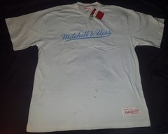Authentic MITCHELL & NESS Script Logo Shirt XL Philadelphia PA deadstock NWT M&N
