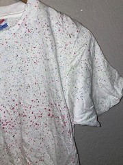 90s Vintage Jerzees Combed Cotton Multicolor Speckled Shirt Splatter VTG M Mediu