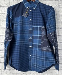 NWT Ralph Lauren Men’s Plaid Patchwork Eagle Stars Shirt Sz Small 2019 Holiday