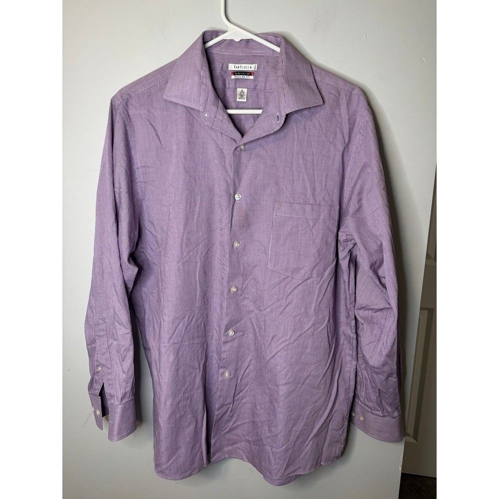 Van Heusen Purple Button-Up – Flex Collar Regular Fit
