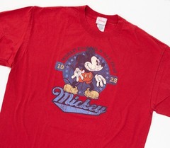 Vintage Disney 90s Mickey Mouse Shirt Size XL Cartoon Promo Funny Humor Red