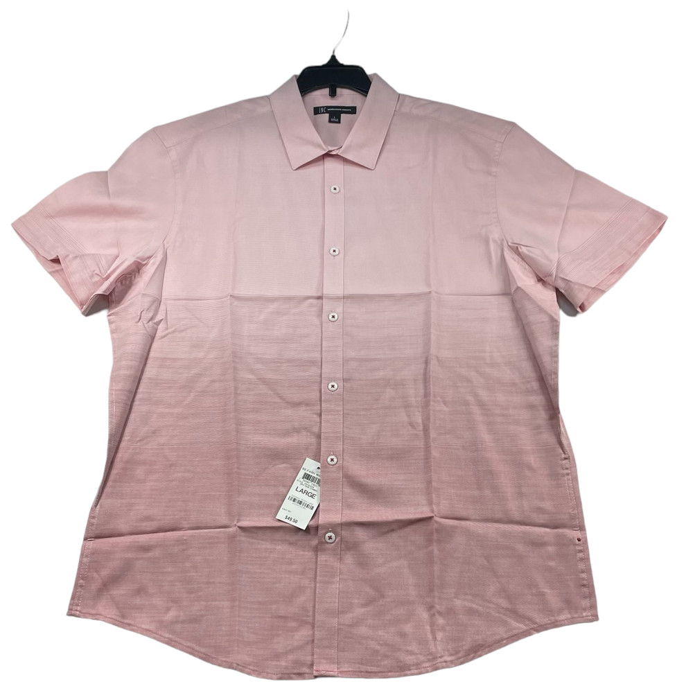 International Concepts Button Down Shirt Mens size Large Pink Shades Cotton New
