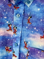 Disney RSVLTS Fantasia Sorcerer Mickey KUNUFLEX Button Up Shirt Men’s Medium