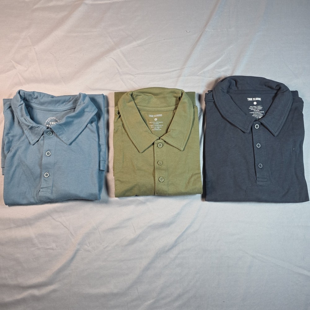 True Classic Polo (3 pack) Medium Turquoise, Olive, Navy
