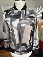 Frere Men’s Geometric Bomber Jacket Custom Size S Chest 38
