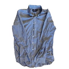 Vineyard Vines Size Small Button Down Dress Shirt Blue/white Checkerboard