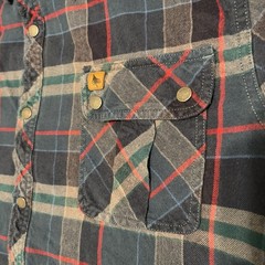 Hippy Tree Surf & Stone Snap Button Flannel Mens 2XL Nomad Division Blue Plaid