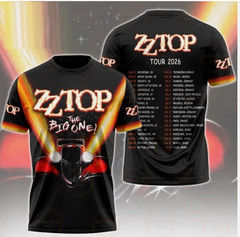 NEW ZZ Top Band Tour 2026 3D T Shirt All Size S-3XL