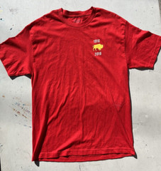 Men’s Pendleton T-Shirt Red Solid M Logo Iconic Outdoor PNW Classic Dad PAINT