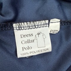 Collars & Co Mens Size Medium Relaxed Dress Collar Polo Navy Blue Performance