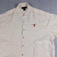 Byron Nelson Eleven Straight Button Up Texas Longhorn NCAA Shirt Silk Mens L