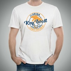 Key West Vintage Emblem Basic Cotton T-Shirt