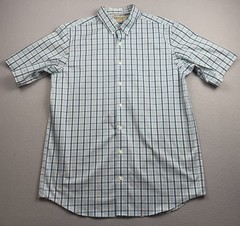 Duluth Trading Wrinklefighter Button Down Shirt Mens LT Multicolor Check Plaid