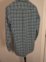 Vintage Pendleton Men’s Wool Flannel Plaid Shirt Blue/Green/White M Button-Up