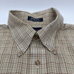 Dillards Roundtree & Yorke Button Down Shirt Men 17-34 100% Fine Cotton.#42982