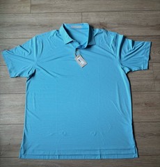 Peter Millar Featherweight Performance Polo XL Seaport Blue NWT