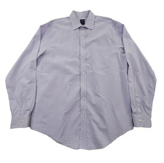 Brooks Brothers Regent Shirt Size 17 – 38/39 Purple Check Supima Cotton EUC
