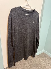 G-Star Raw Classic R L/S Shirt Mens Large Black Long Sleeve Faded Cotton