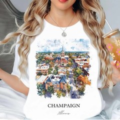 Champaign Unisex Shirt Travel Gift Illinois Trip Lover Souvenir Tee