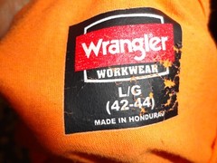 Wrangler Workwear Solid Blank POCKET Crew T-shirt Adult L 65-35 Poly Cotton Nice