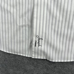 Jos A Bank Dress Shirt Mens 16 34/35 White Stripe Classic Fit Cotton Long Sleeve
