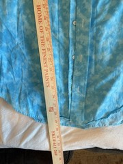 VINTAGE Gitman Bros. Men’s M Regular Sky Blue Tie-Dye Cotton Button-Up Pockets