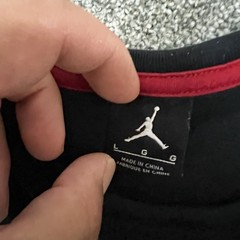 Nike Air Jordan Mens Large Black Jumpman T Shirt Short Sleeve Athletic