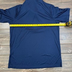 Collars & Co Mens Size Medium Relaxed Dress Collar Polo Navy Blue Performance