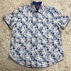 Robert Graham Shirt Mens 2XL Geometric Abstract Print Classic Fit Button Up