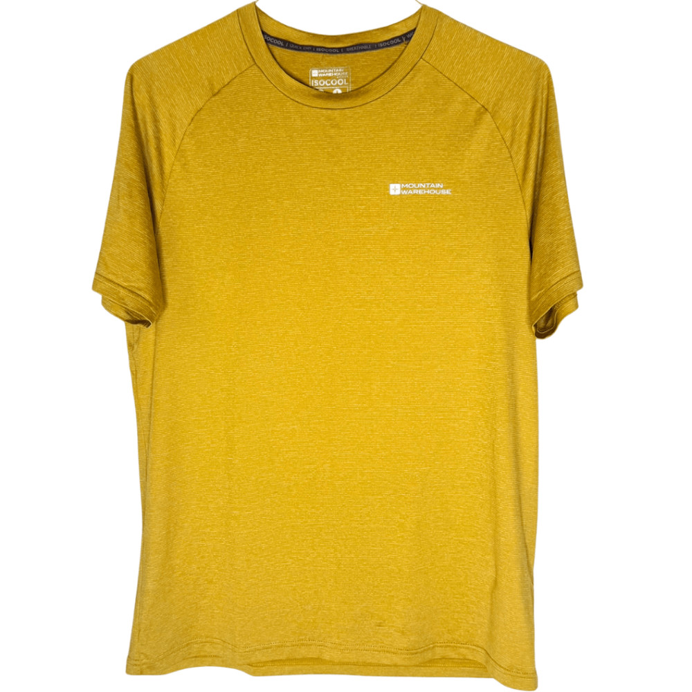 Mountain Warehouse Men’s Active Isocool Short Sleeve T-Shirt Yellow Size Medium