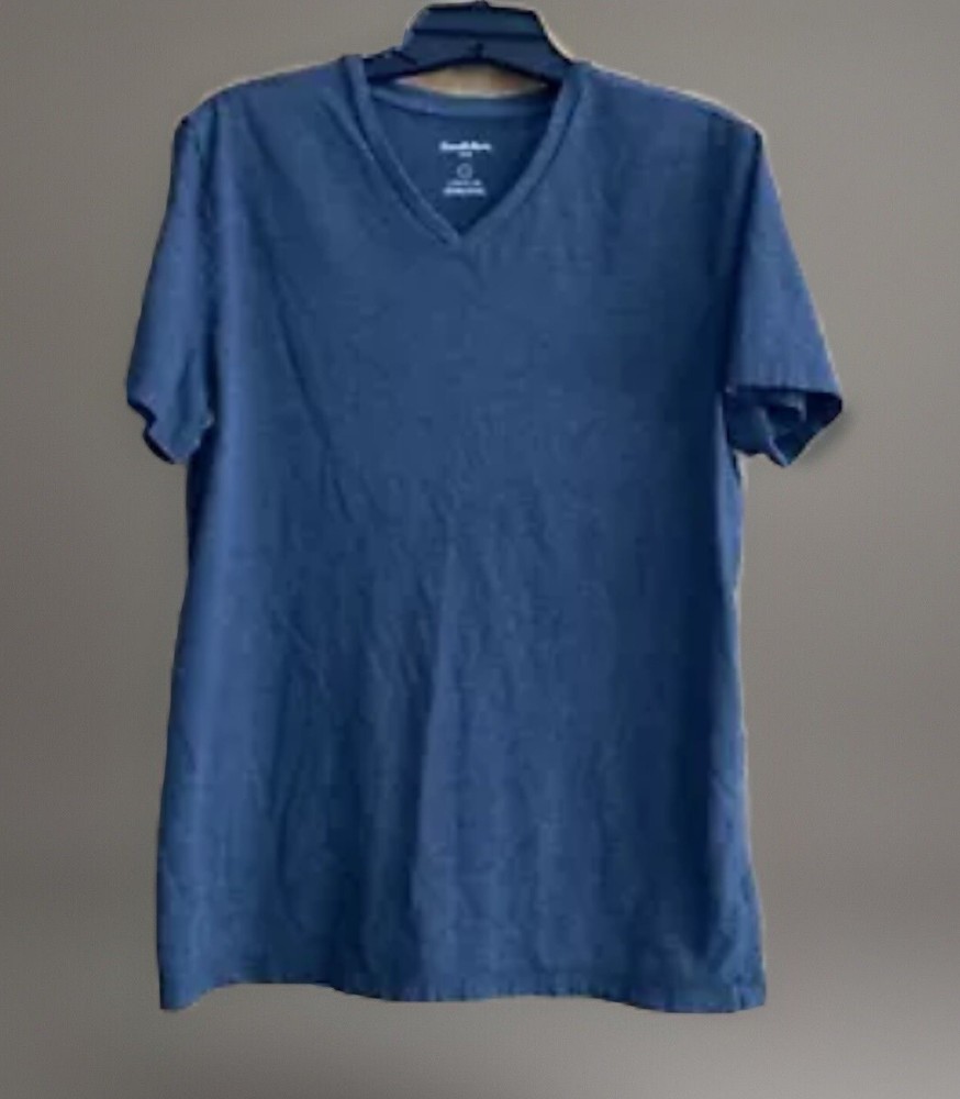 Goodfellow Lyndale Tee Basic T-Shirt Mens Medium Dk Gray VNeck Cotton Casual Top