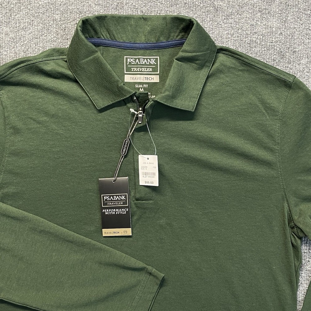 Jos A Bank Traveler Tech Mens Performance Slim Fit Shirt Men’s Sz M 1/4 Zip NWT
