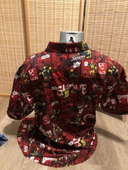 Marvel Comics Deadpool and Wolverine Superhero Button Up Shirt Red XL (H515)