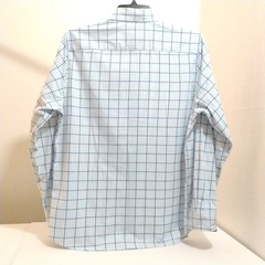 Lee Men’s Medium Stretch Button Down Shirt Blue Windowpane Long Sleeve