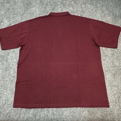 NEW Hartwell Polo Shirt Mens 5XL Burgundy Cotton Blend Three Button Short Sleeve