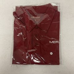 LOT OF 70 NEW Meraki Red/Maroon Dry-Fit Polo Size – Large (Fits True to Size)