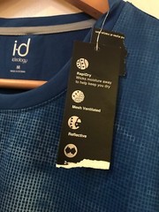 Ideology Printed Performance Basic T Shirt Blue Mens M Medium New NWT