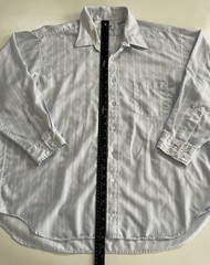 KingSize Long Sleeve Button Down Shirt – 3XL – Light Blue/White