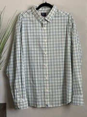 UNTUCKit Pendleton WF Performance Shirt Men’s XXL Slim Blue Yellow Plaid