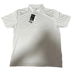 NWT Callaway UPF Moisture Wicking Golf Polo White Blue Stripes Men’s Large