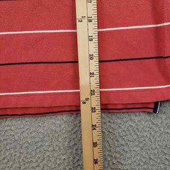 Nautica Shirt Mens Small Orange Short Sleeve Striped True Deck Polo Preppy Boat