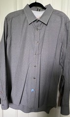 Robert Graham Black & White Check Modern American Button Down Mens Size XL