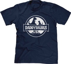 Daddysaurus Rex Dad Daddy First Fathers Day Present Gift Movie Parody Mens Tee