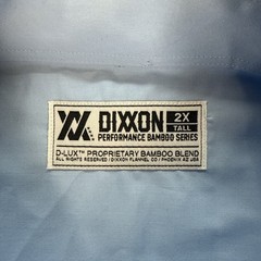 Dixxon Performance D-Lux Bamboo Series 2X Tall Blue Long Sleeve Button Up Shirt