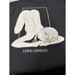 Lewd Complex Anime Graphic Tee Medium Black Streetwear Shirt NEW Adult Sexy