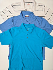 3 pcs – White, Blue, Teal Grandslam Men’s XL Golf Polo Shirt