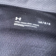 LARGE BLACK UNDER-ARMOR PULLOVER SHORT-SLEEVE SHIRT Machine Wash Polyester