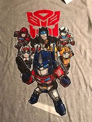 NEW NWT LICENSED TRANSFORMERS Autobots Chibibots COTTON/POLY T-Shirt SMALL GRAY