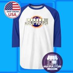 Jeopardy TV Game Show Men’s Raglan Blue Size S-2XL